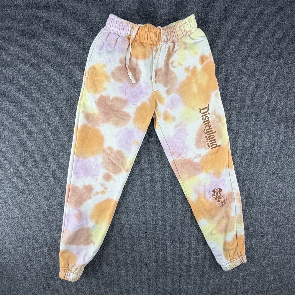 Disney Pants Womens XS Multicolor Tie Dye Fleece Sweatpants Disneyland Minnie
